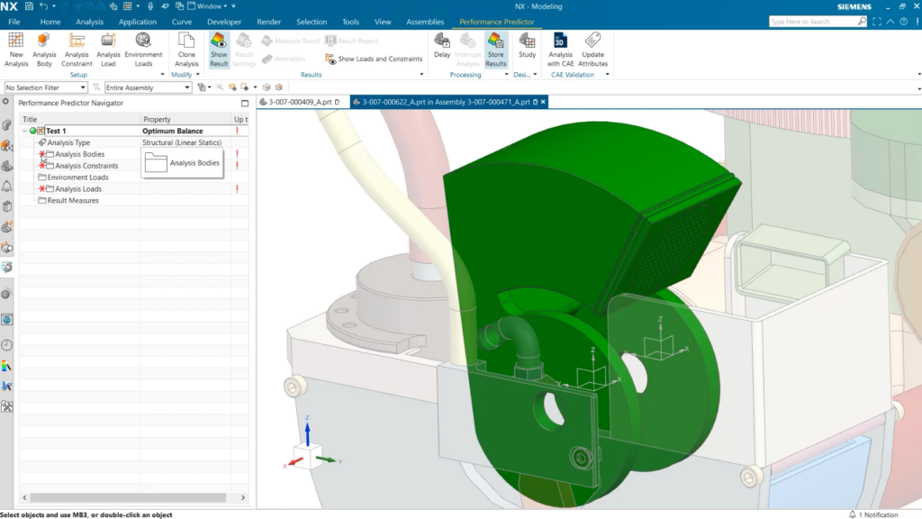 Performance Predictor setup of tools