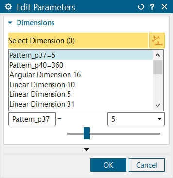 edit-parameters in NX