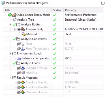 NX Performance Predictor in NX