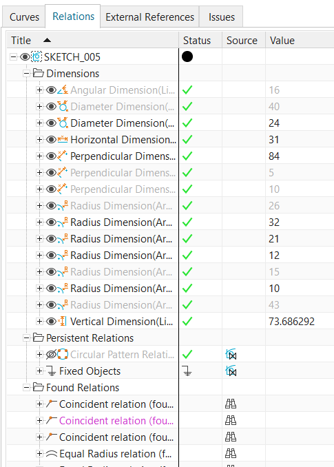 Dimensions and relations in NX Tips and Tricks