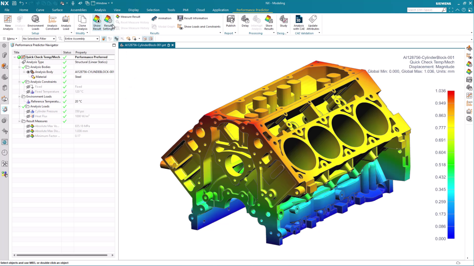 NX Performance Predictor of a Automotive Part