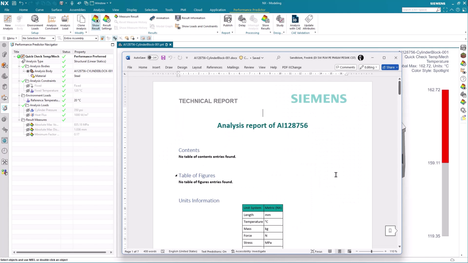 Publishing analysis reports in NX